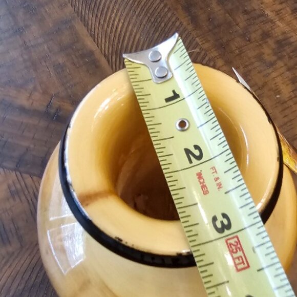 NWT Original Aspen Studio Hand Crafted Solid Wood Vase - Picture 7 of 8